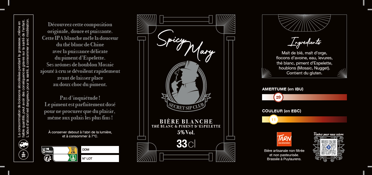 Spicy Mary - Blanche Thé Piment - 33 CL